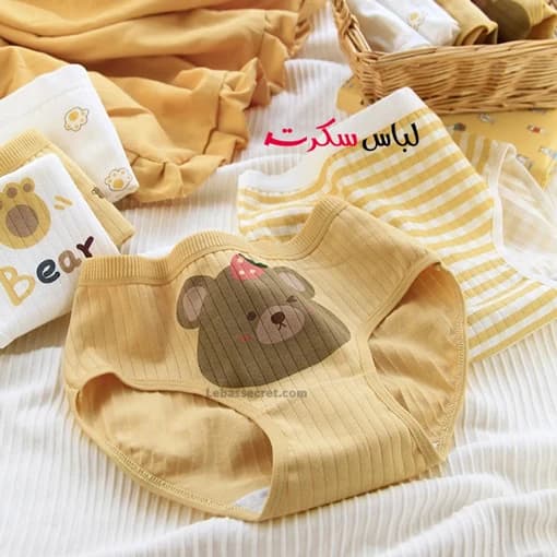 شورت نخی فانتزی بسته 3 عددی Ls153