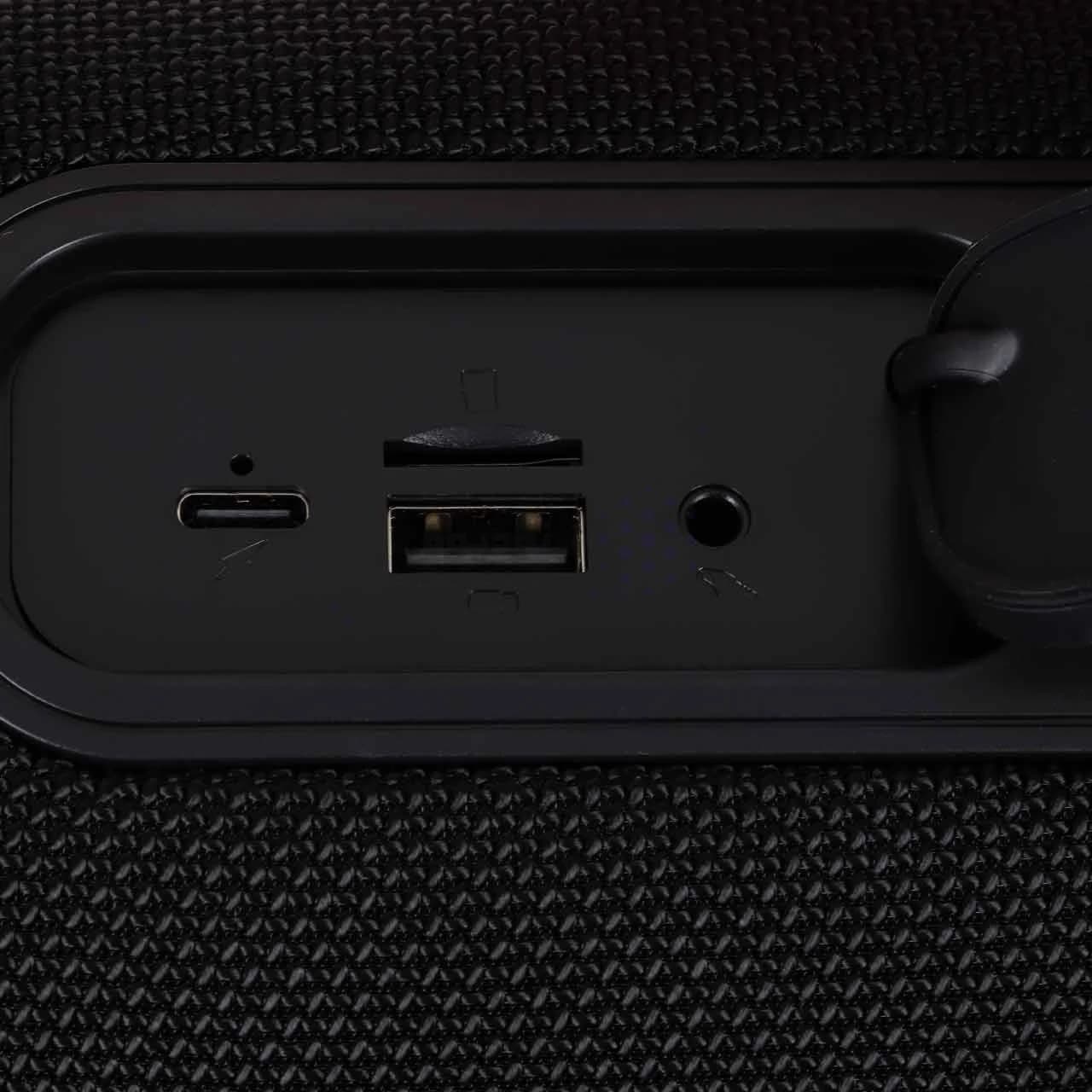 اسپیکر بی سیم بلوتوثی 20 وات ضد آب VIPLATINA مدل VSW03 RGB با درگاه رم و USB – رنگ مشکی (گارانتی 12 ماه تعویض نیکان همراه) — تصویر ۵