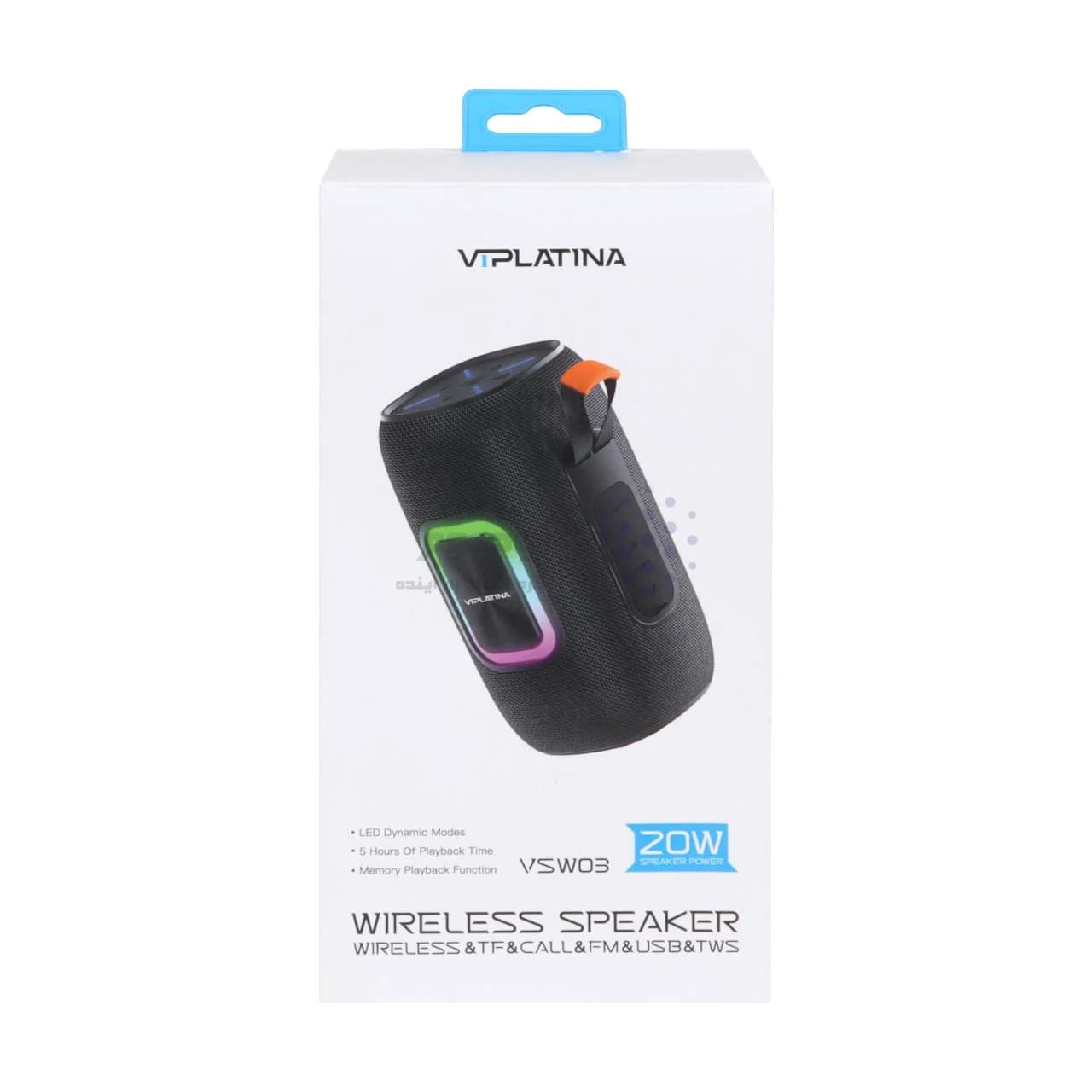 اسپیکر بی سیم بلوتوثی 20 وات ضد آب VIPLATINA مدل VSW03 RGB با درگاه رم و USB – رنگ مشکی (گارانتی 12 ماه تعویض نیکان همراه) — تصویر ۹
