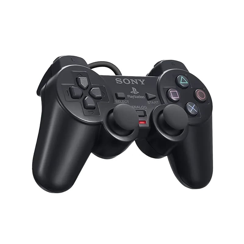 دسته بازی سیم دار سونی Playstation 2 – قیری مشکی — تصویر ۳
