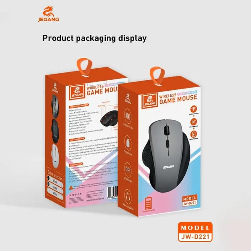 ماوس بی سیم بلوتوثی و شارژی جکنگ مدل Jeqang JW-D221 — تصویر ۵