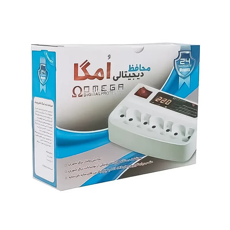 محافظ برق 7 خانه امگا مخصوص کامپیوتر با کابل 1.5 متری — تصویر ۹