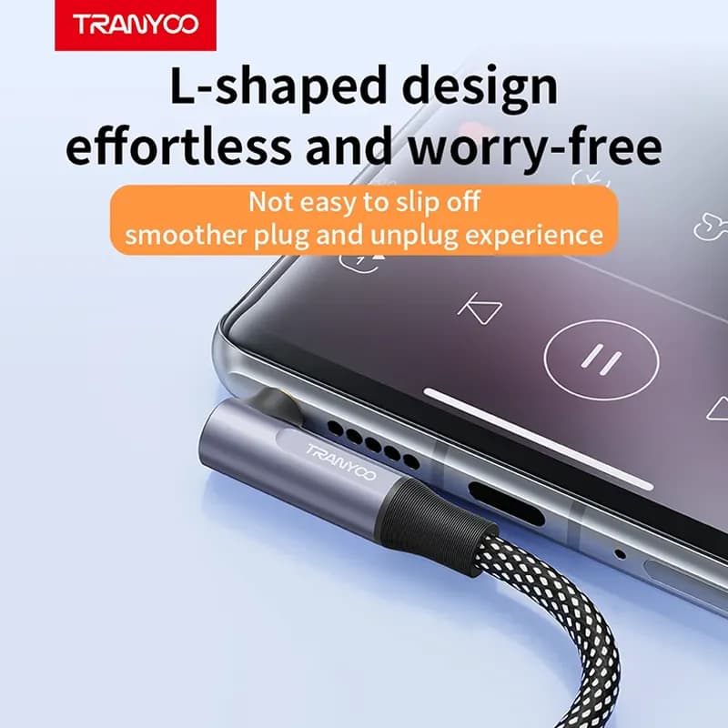 کابل صدا AUX ترانیو مدل Tranyoo T-E12 طول 1 متر — تصویر ۸