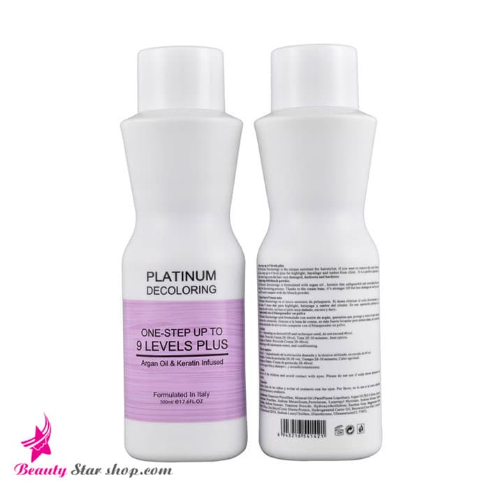 کرم پلاتینه مو (پلاتینیوم بلوندر) مدل PLATINUM 9 PLUS LEVELS ONE-STEP حجم 500 میلی گرم — تصویر ۶