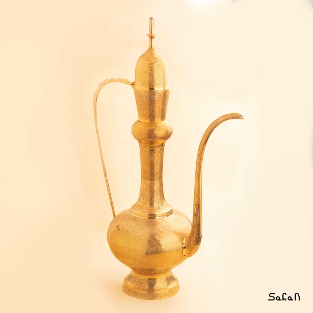 گلاب پاش برنجی قلم زنی ریز جیپوری مدل 2