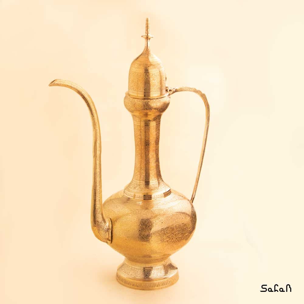 گلاب پاش برنجی قلم زنی ریز جیپوری مدل 3