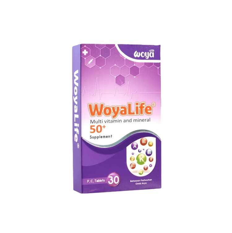 قرص مولتی ویتامین مینرال بالای ۵۰ سال ویالایف / Voyalife مناسب برای تقویت سیستم ایمنی و حفظ سلامت عمومی سالمندان بسته ۳۰ عددی