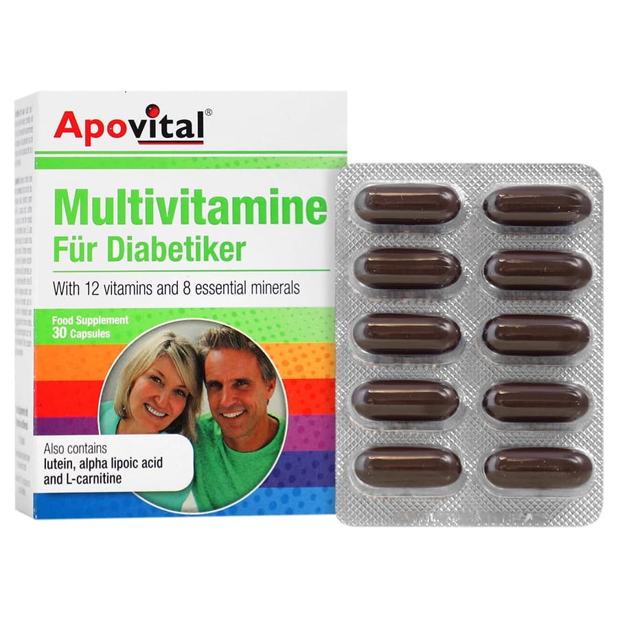قرص مولتی ویتامین دیابتی آپوویتال / Apovital مناسب برای حفظ سلامت عمومی و کنترل قند خون در افراد دیابتی بسته 30 عددی — تصویر ۲