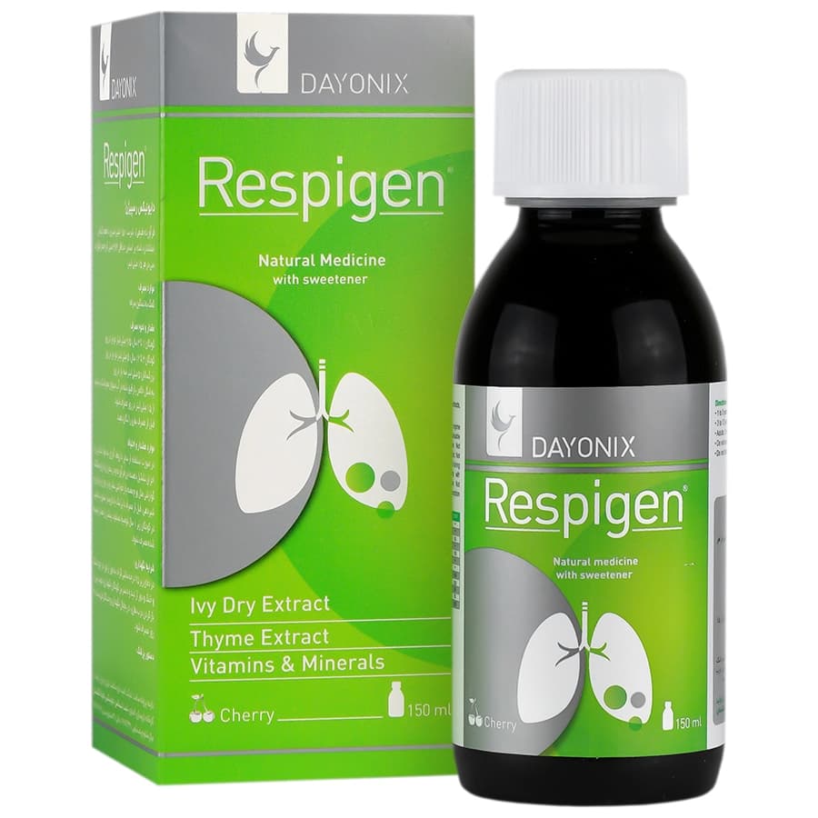 شربت رسپیژن دایونیکس فارما / Dayonix Pharma Respigen مناسب برای تسکین سرفه و سلامت مجاری تنفسی حجم 150 میلیلیتر — تصویر ۳