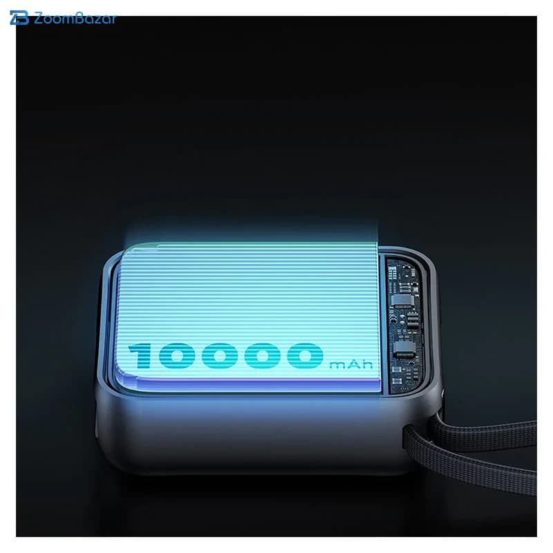 پاوربانک مک دودو 10000 میلی آمپر 22.5 وات مدل MC-862 دارای کابل Type‑C و Lightning متصل — تصویر ۷