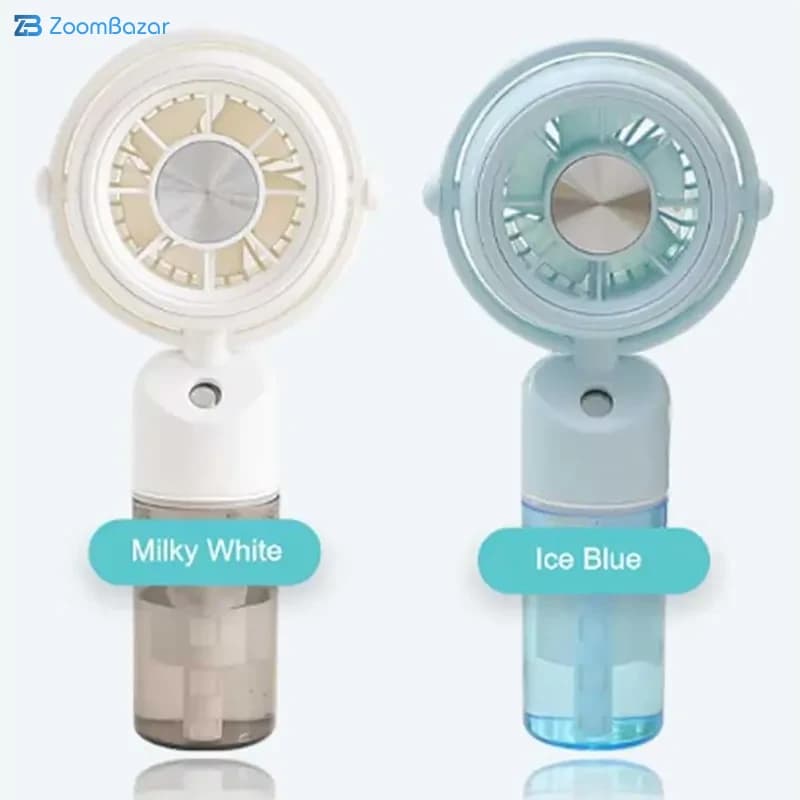 پنکه دستی و مه پاش spray mini fan مدل GG8801 شارژی — تصویر ۹