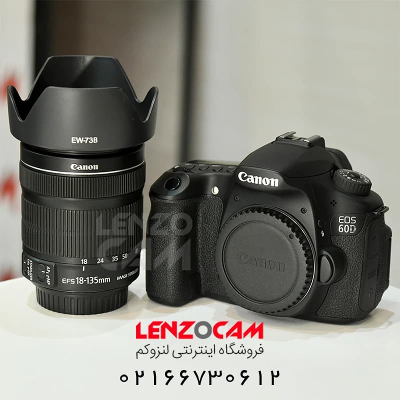 دوربین کانن دست دوم مدل Canon 60D با لنز 135-18