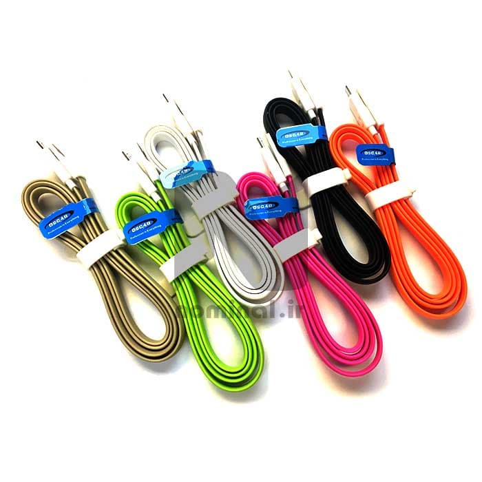 کابل شارژ اندروید micro-USB به USB فلت (رنگبندی) — تصویر ۹