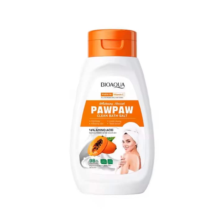 نمک شستشوی بدن بیوآکوا BIOAQUA عصاره پاپایا PAPAYA — تصویر ۳