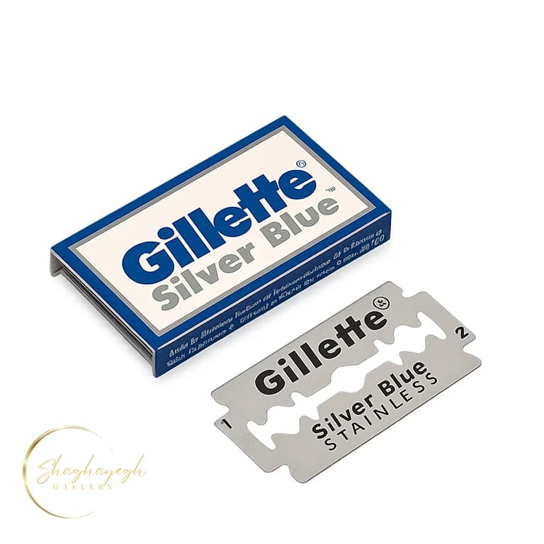 تیغ اصلاح دو لبه کلاسیک ژیلت سیلور بلو ۵ عددی Gillette Silver Blue Double Edge Blades 5 Pack — تصویر ۳