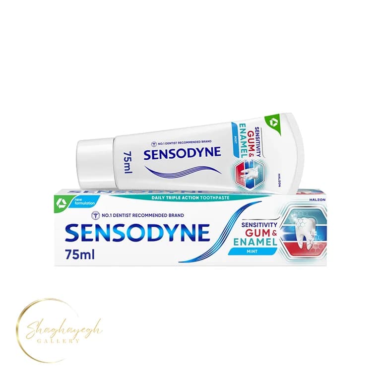 خمیر دندان سنسوداین ضد حساسیت و تقویت مینای دندان سنسیویتی اند انامل ۷۵ میل Sensodyne Sensitivity and Enamel Toothpaste 75ml
