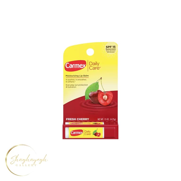 بالم لب مرطوب کننده محافظت روزانه SPF15 کارمکس چری 4.25 گرم Carmex Daily Care Fresh Cherry Lip Balm SPF15 4.25g — تصویر ۲
