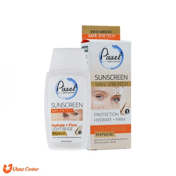 کرم ضد آفتاب فیزیکی دور چشم و صورت بژ روشن پیکسل SPF35 حجم 50 میل — تصویر ۲