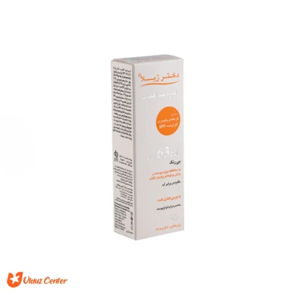 کرم ضد آفتاب بی رنگ SPF63 دکتر ژیلا 50 گرم — تصویر ۲