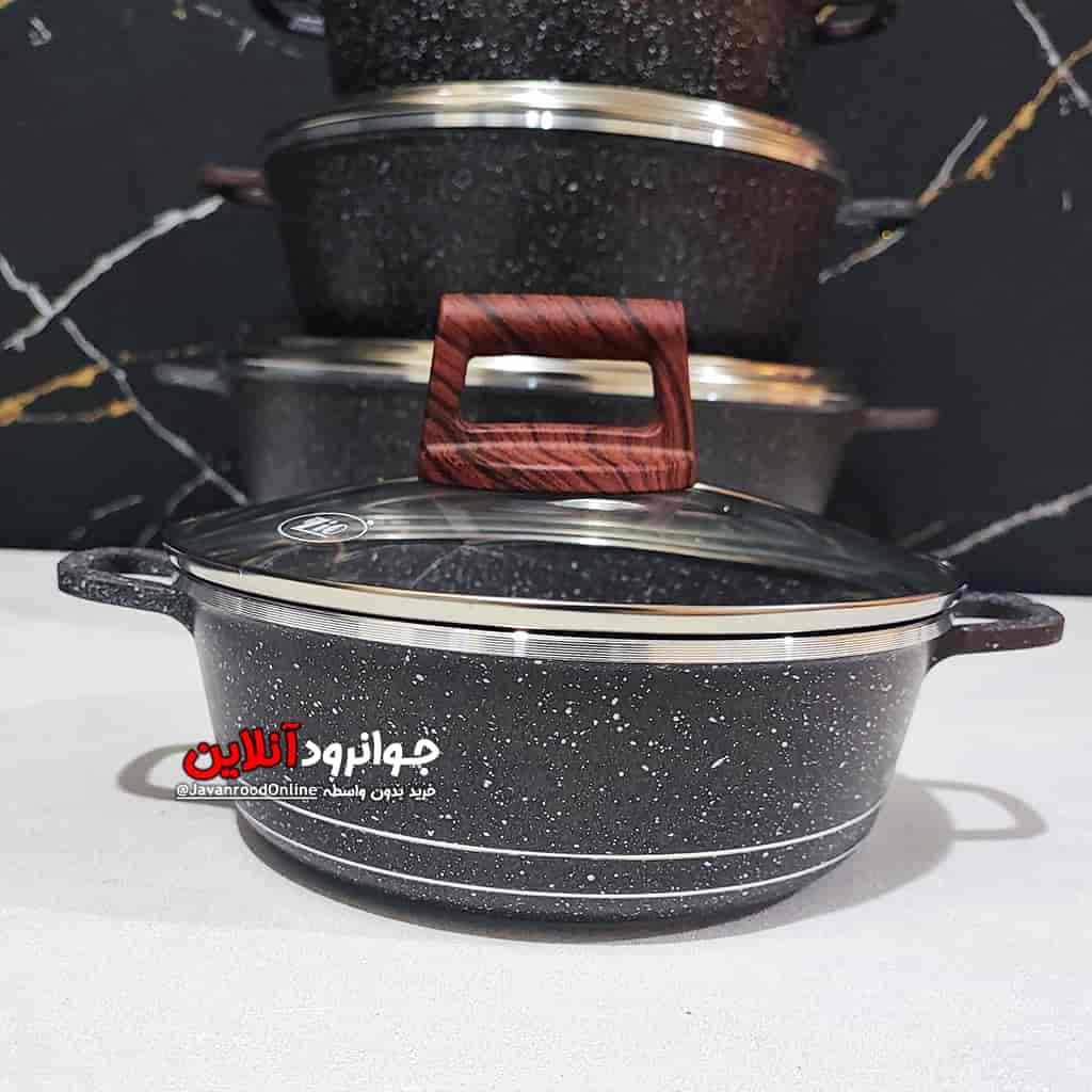 سرویس قابلمه زیو طرح سامبا Zio Samba Z-7105 گرانیت 10 پارچه — تصویر ۱۲