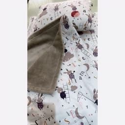 سرویس خواب نوزاد طرح خرگوش نخ ترک 4 تکه ارگانیک و ضدحساسیت(تشک و پتو و بالش) — تصویر ۵