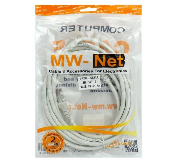 کابل شبکه Cat6 مدل MW-Net به طول 3 متر — تصویر ۳