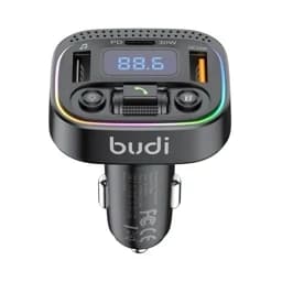پخش کننده موسیقی دارای فرستنده FM بلوتوثی و شارژر فندکی 48 وات بودی مدل Budi CCT05B با یک خروجی USB-C و 2 خروجی USB — تصویر ۱۰