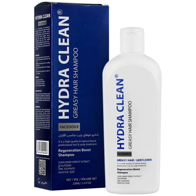 شامپو آقایان هیدراکلین مناسب موی چرب حجم 220mL