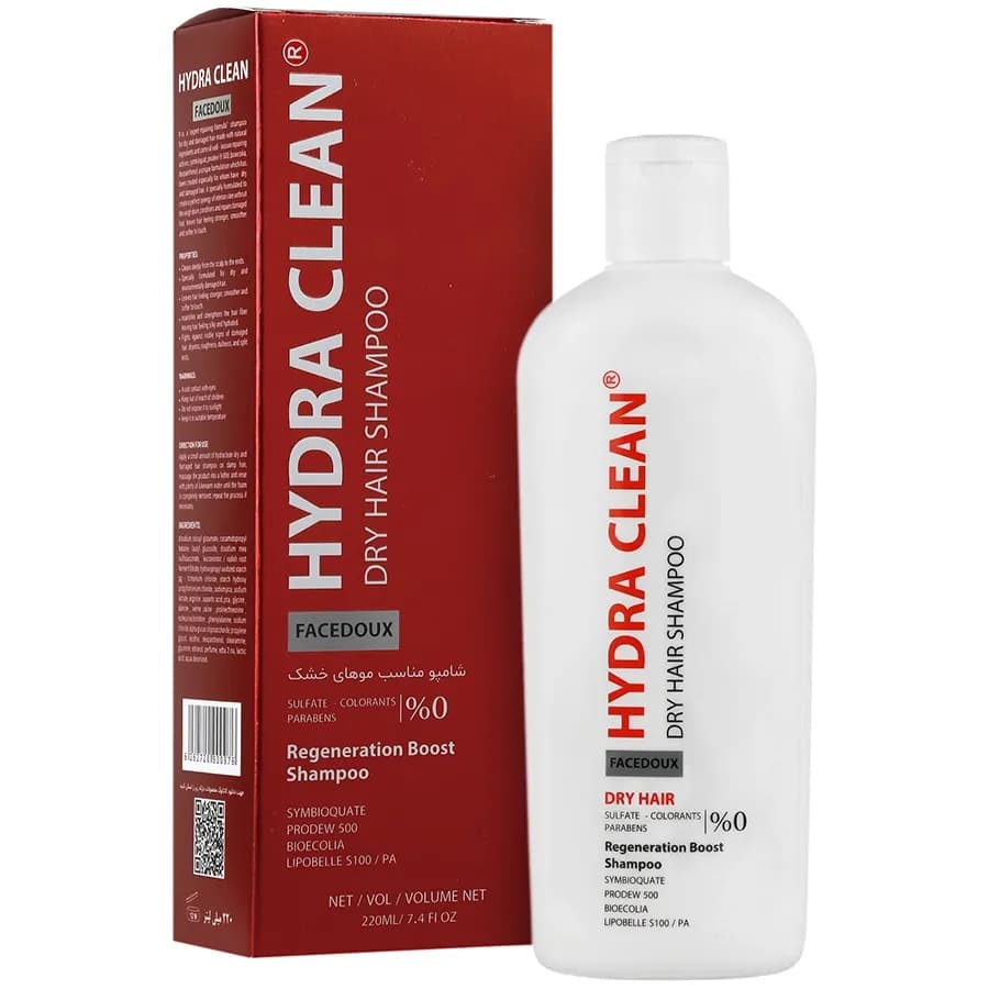 شامپو فاقد سولفات هیدراکلین مناسب موی خشک حجم 220mL