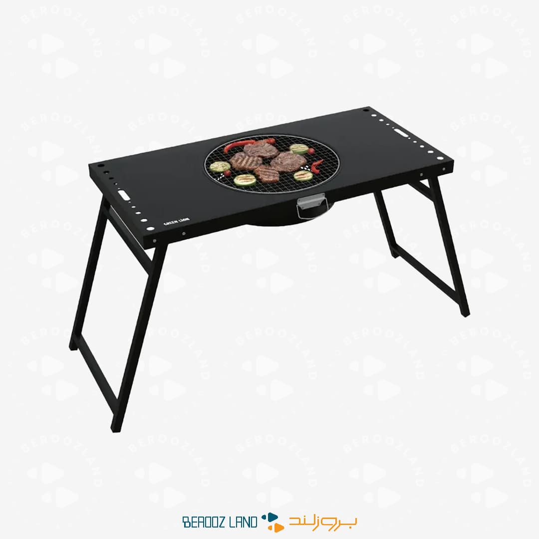میز باربیکیو ذغالی تاشو گرین لاین مدل GNPOBBQTBK — تصویر ۴