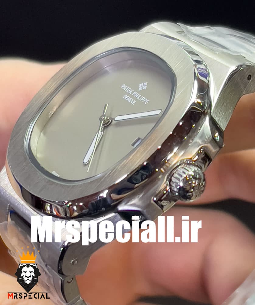 ساعت مردانه پتک فیلیپ ناتیلوس کوارتز استیل صفحه طوسی Patek Philippe NUATILOS 020756 — تصویر ۷