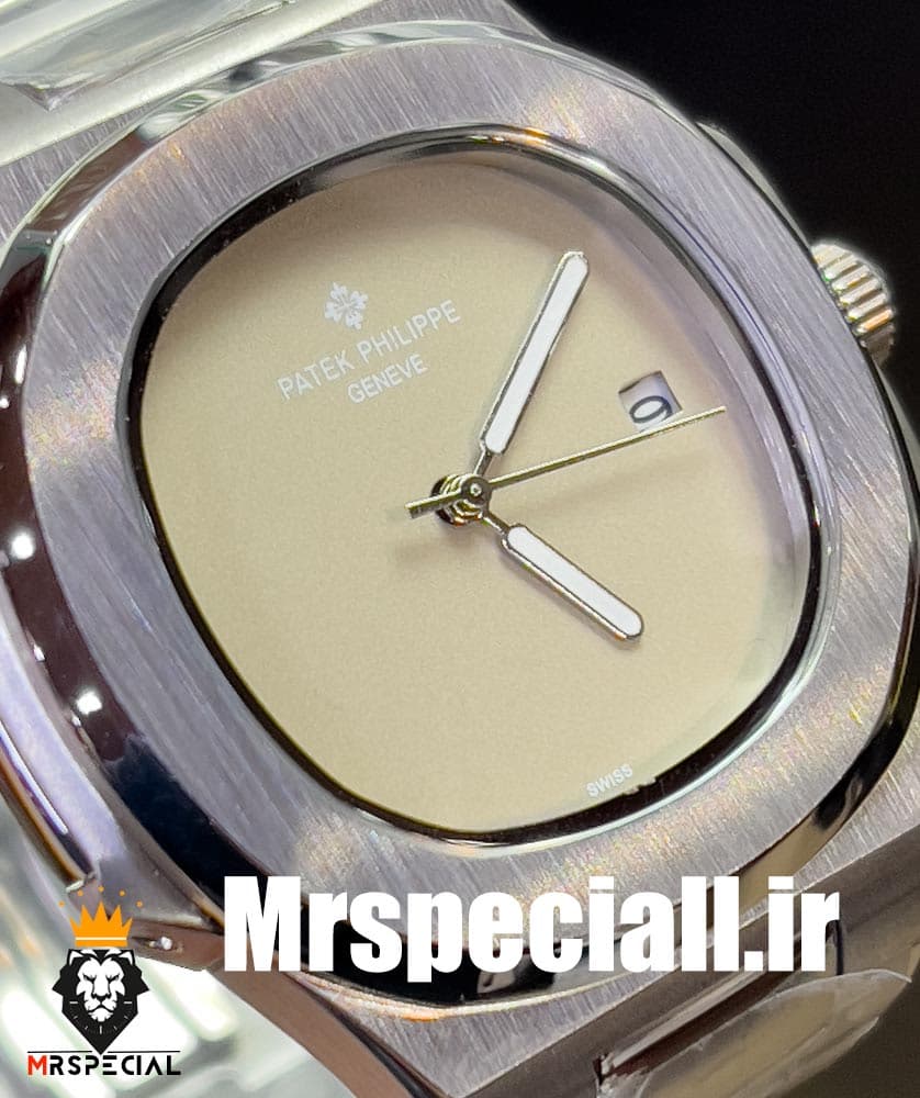 ساعت مردانه پتک فیلیپ ناتیلوس کوارتز استیل صفحه طوسی Patek Philippe NUATILOS 020756 — تصویر ۴