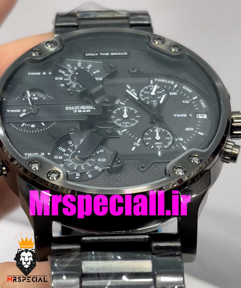 ساعت دیزل هفت موتوره مردانه مشکی صفحه مشکی Diesel MR.daddy 020752 — تصویر ۱۲