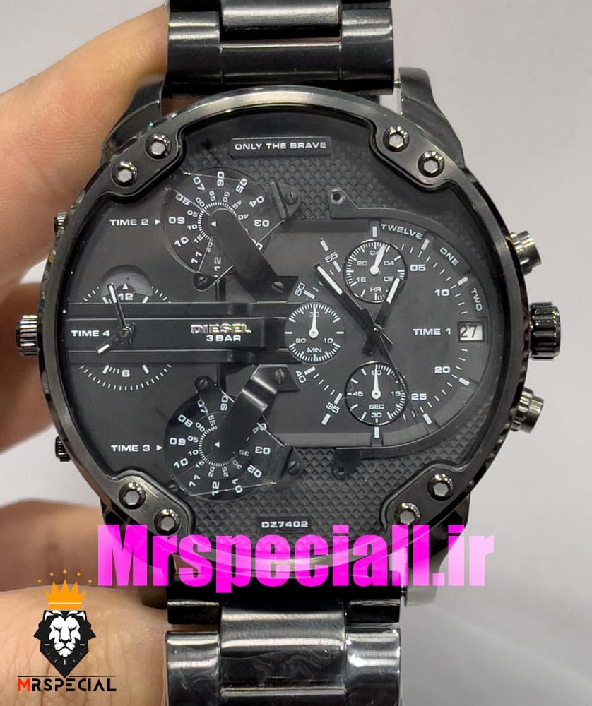 ساعت دیزل هفت موتوره مردانه مشکی صفحه مشکی Diesel MR.daddy 020752 — تصویر ۱۰