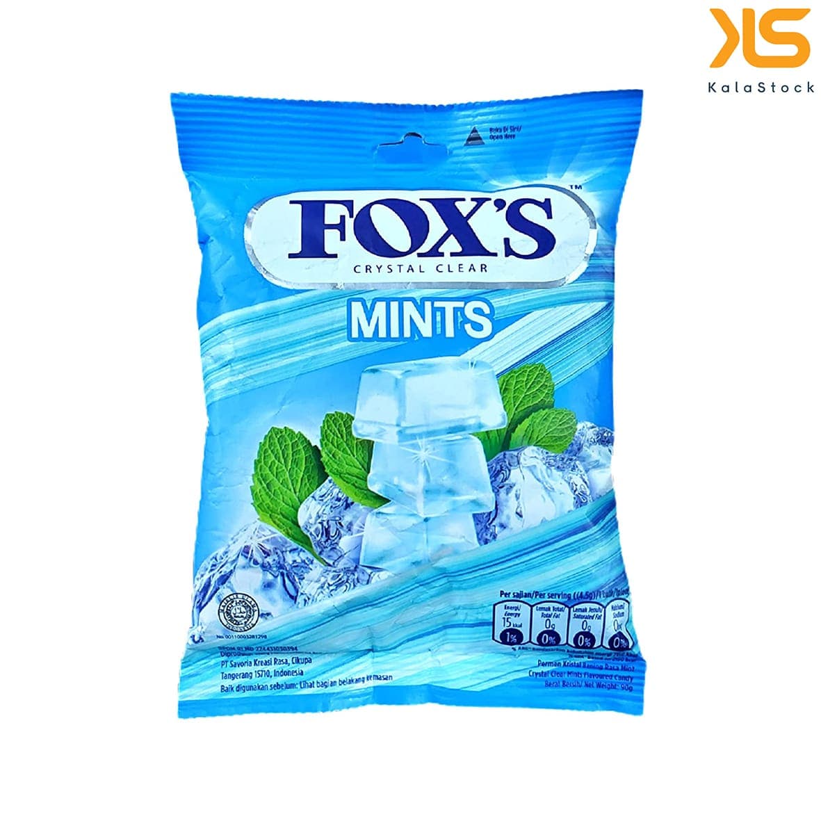 آب نبات فاکسز FOX’s اصل اندونزی مدل نعنایی بسته 90 گرمی — تصویر ۲