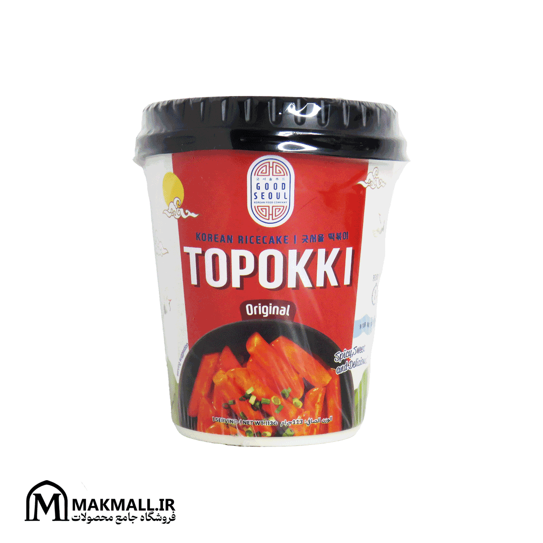 توپوکی کرهای گود سئول طعم اورجینال 113 گرم | Good Seoul Korean Topokki Original 113g — تصویر ۲