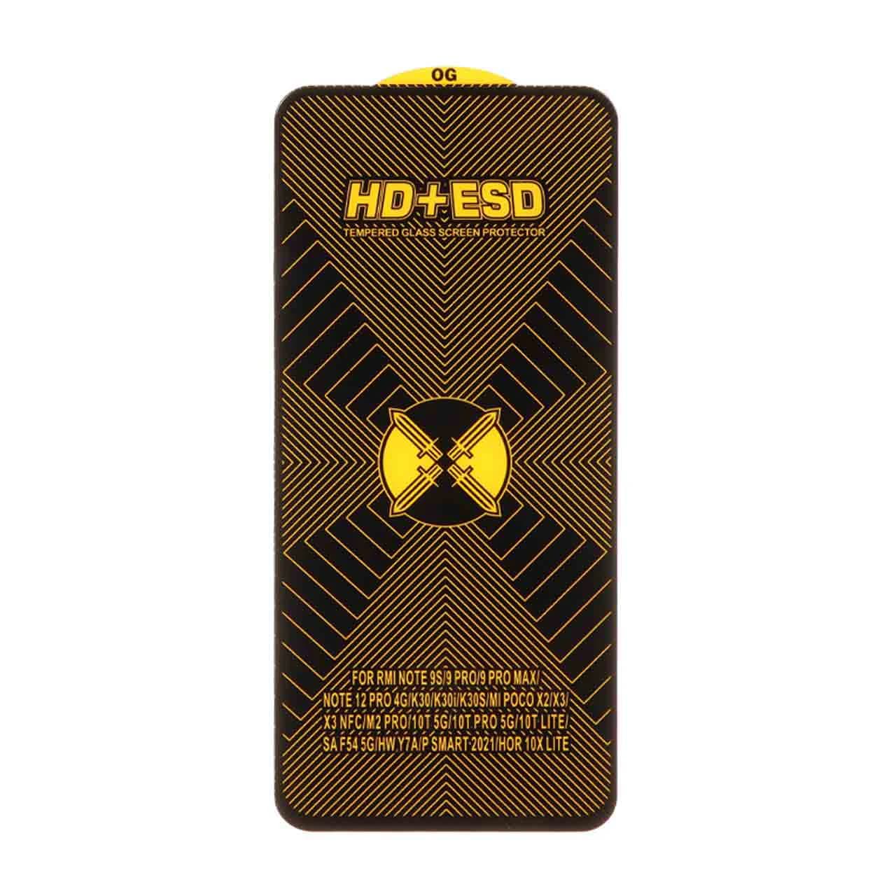 محافظ صفحه نمایش شیشه ای مشکی Full Cover HD Plus ESD مدل Xiaomi Redmi Note 14 4G / Note 12 Pro 4G / Note 11 Pro / Note 11 Pro Plus / Note 10 Pro 4G / Note 10 Pro Max / Poco F3 / F3 GT / F4 / X4 Pro / — تصویر ۴