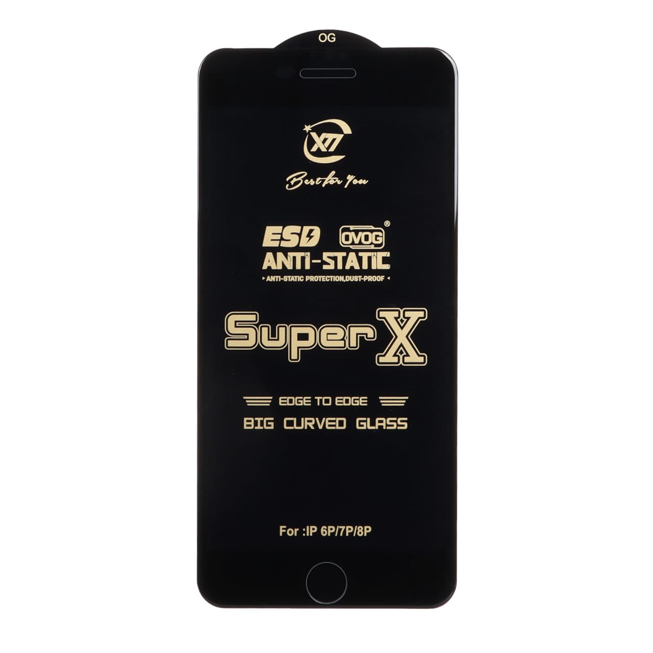 محافظ صفحه نمایش شیشه ای Apple iPhone 6 Plus / 6S Plus / 7 Plus / 8 Plus – Full Cover Super X – مشکی (بدون پک)