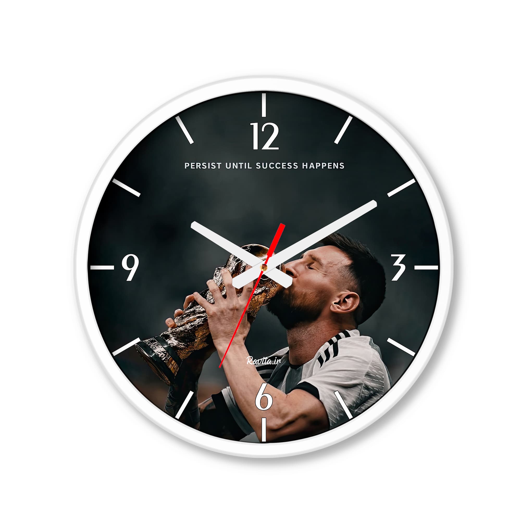 ساعت رومیزی دیواری راویتا طرح مسی – Messi کد 3704 — تصویر ۸