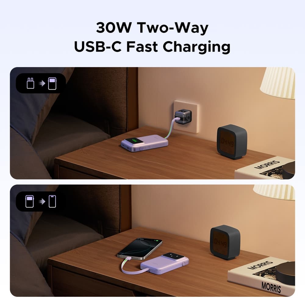 پاوربانک یوگرین مدل UGREEN PB511-35604B ظرفیت 10000 میلی آمپرساعت — تصویر ۱۱
