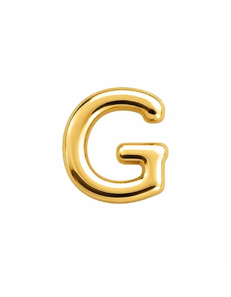 پلاک طلا حرف G مینیمال 018 — تصویر ۲
