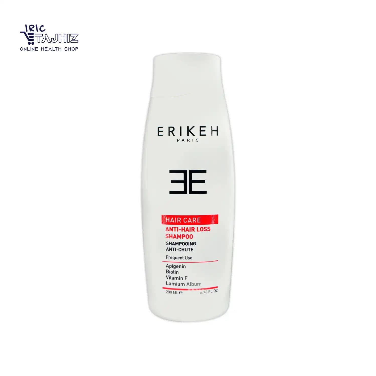 شامپو ضد ریزش و حجم دهنده مو اریکه ERIKEH حجم 200 میلی لیتر — تصویر ۵
