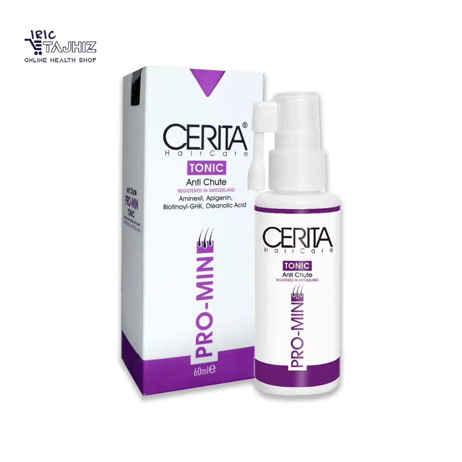 تونیک تقویتی و ضد ریزش مو پرومین سریتا CERITA حجم 60 میلی لیتر — تصویر ۲