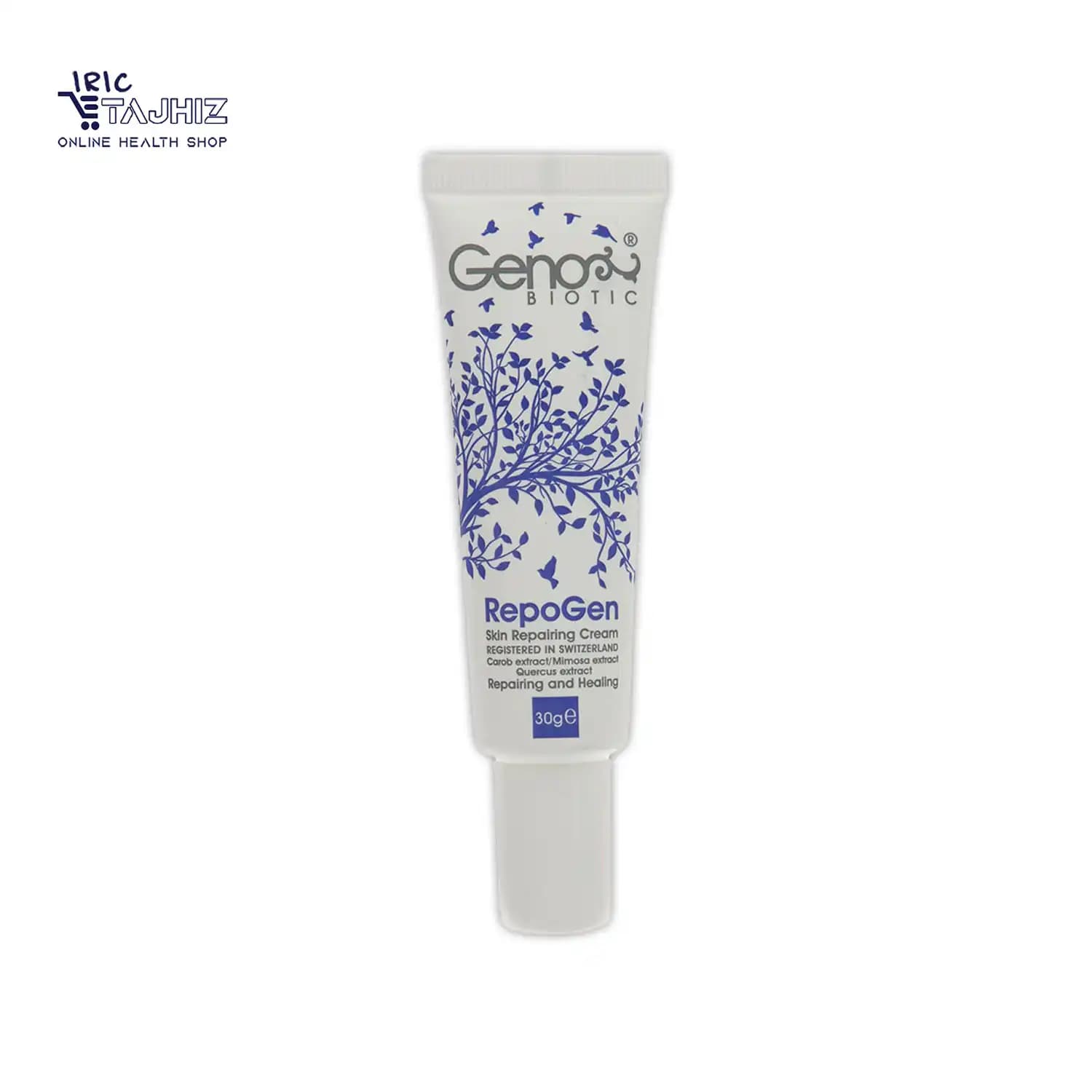 کرم ترمیم کننده پوست ریپوژن ژنوبایوتیک Geno Biotic حجم 30 میلی لیتر