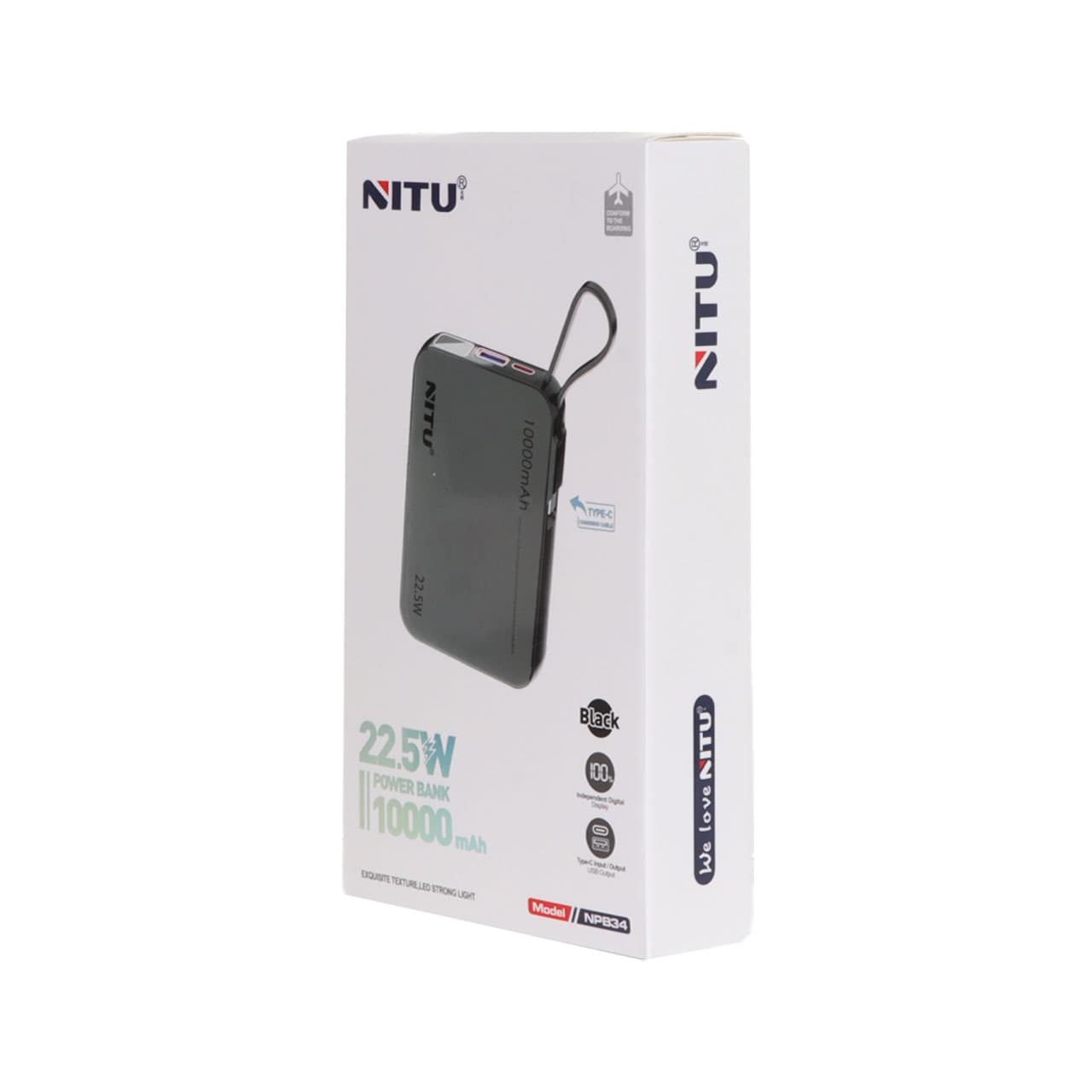 پاوربانک فست وایرلس شارژ نیتو PD Nitu NPB34 22.5W ظرفیت 10000 میلی آمپر — تصویر ۱۰
