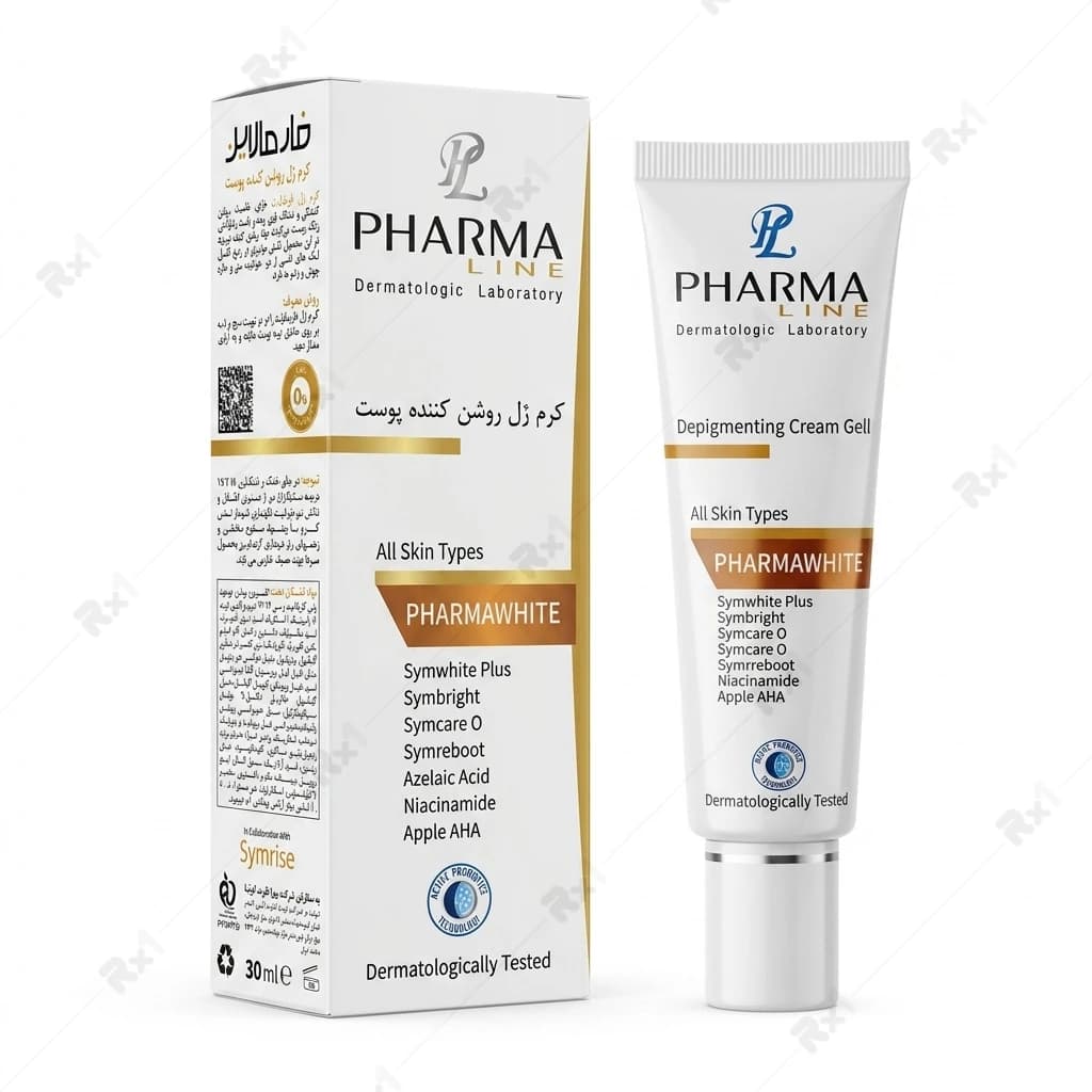 کرم ژل روشن کننده فارمالاین مدل فارماوایت مناسب انواع پوست حجم 30 میلی لیتر — تصویر ۴