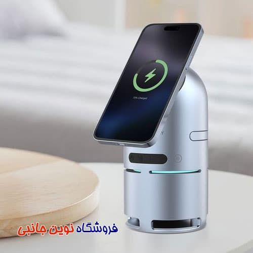 استند شارژ وایرلش پاورولوژی مدل PWC039 دارای اسپیکر حرفه ای ا Powerology Qi2 Speaker Charge Station with Pop-Out Charging Dock (تک/عمده) — تصویر ۱۱