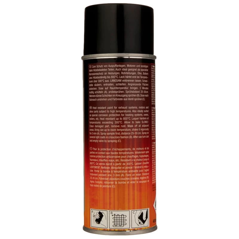 اسپری رنگ نسوز مشکی Prosol Thermo lack 400ml — تصویر ۲