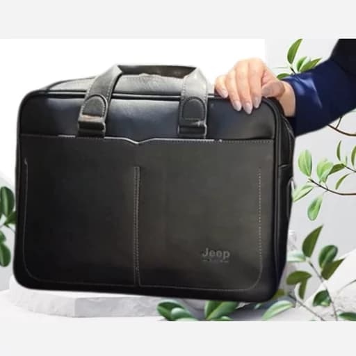 کیف چرم اداری مردانه و زنانه مدل هفتی مشکی