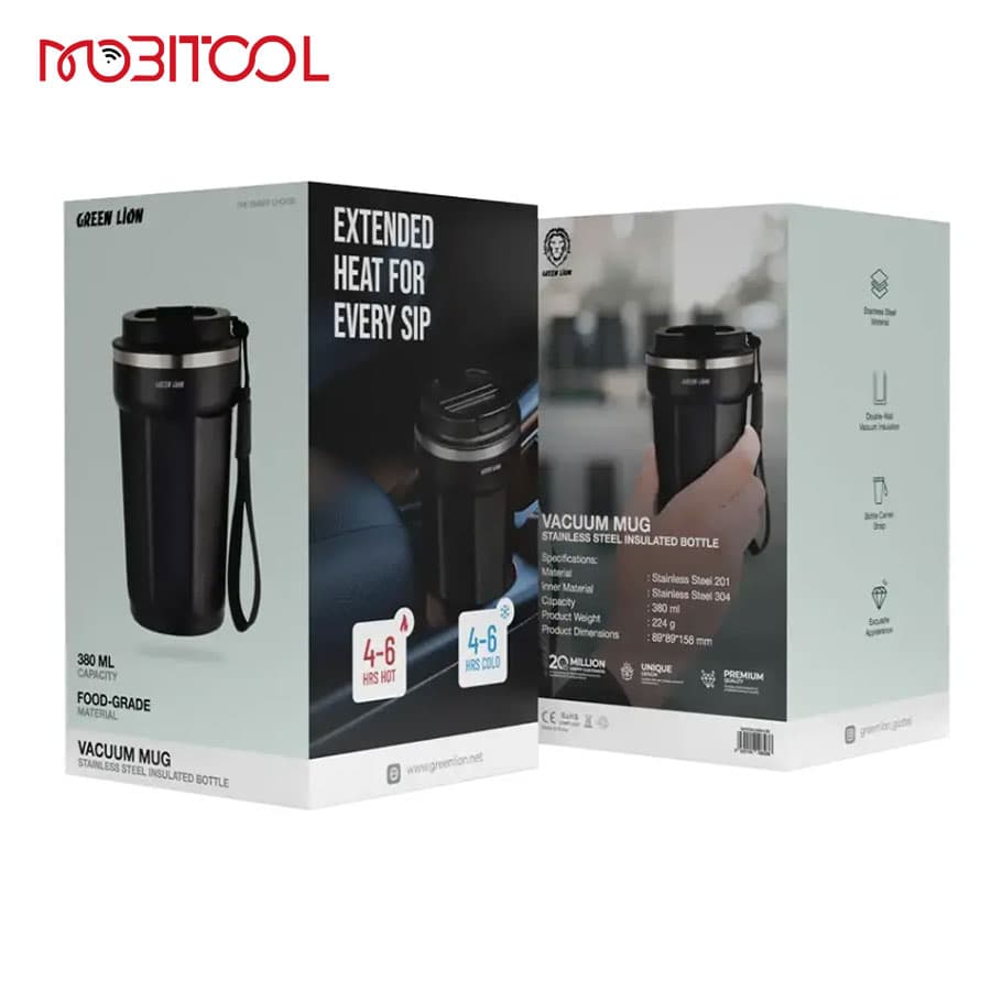 ماگ وکیوم حفظ دما 380 میل گرین لاین Green Lion Vacuum Mug 380mL — تصویر ۷